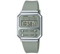 Casio Montre Quartz A100WEF-3AEF Unisexe 33 mm Cadran Vert Digitale Bracelet Plastique/Résine