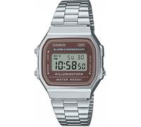 Montre Casio - Mixte - A168WA-5AYES - Bracelet en Acier inoxydable - Cadran Marron