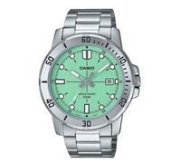 Montre - Casio - Modèle Homme - Cadran Vert-Turquoise - Étanche 50m - Bracelet Acier Inoxydable