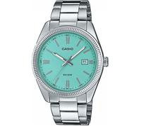 Casio Montre Quartz Femme 39.00mm avec Cadran Bleu analogique et Bracelet en Bracelet en Acier Argent MTP-1302PD-2A2VEF
