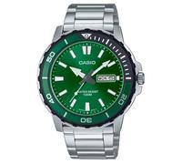 Montre - CASIO - MTD-125D-3A - Quartz - Acier inoxydable - Cadran Vert