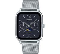 Casio Montre homme MTP-M305M-1AVER multi-cadrans argent phase de lune 34 mm 5 ATM