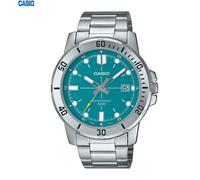Montre - CASIO - MTP-VD01D-3E2 - Bracelet en métal - Cadran bleu - Étanche 50m
