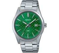 Casio Montre pour Homme - MTP-VD02B-1EUDF Cadran Noir, Argenté et Vert, Bracelet