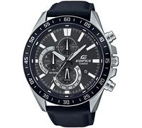 CASIO - Montre en cuir véritable - EDIFICE - Noir