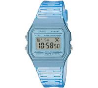 Casio Montre-bracelet F-91WS-2EF quartz numérique résine chrono alarme calendrier auto Bleu Femme