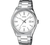 Montre Casio Unisexe Acier Cadran Blanc MTP-1302PD-7A1VEF, 44,2 Mm