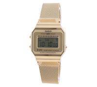 Montre Casio Vintage Décontractée Quartz Or Cadran acier A700WMG-9A Unisexe