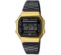Montre Casio Homme Chrono Acier Noir A168WEGB-1BEF Vintage