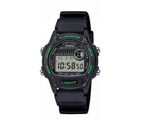 Casio Montre Collection W-220H-1A3VEF Mixte 37 mm Quartz Digital Noir/Vert Plexiglas
