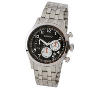 Montre chronographe Bayard ronde argentée cadran blanc avec date