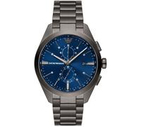 Emporio Armani Montre chronographe AR11481 – Quartz, 2 sous-cadrans, 43 mm, bracelet acier, bleu
