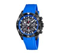 Montre Chronographe En Caoutchouc Bleue Vortex Pour Homme Lotus L18945/2