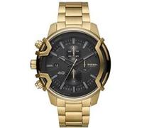 Diesel Montre pour homme Griffed, mouvement chronographe à quartz, boîtier en acier inoxydable doré de 48 mm avec bracelet en acier inoxydable, DZ4522