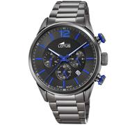 Lotus Montre Chronographe Homme L18686/3 Cadran noir Acier PVD gris Étanche 100m