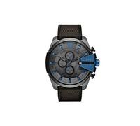 Montre chronographe Mega Chief de Diesel en acier inoxydable gunmetal pour homme, DZ4500
