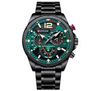 Montre chronographe militaire multifonction étanche à quartz en acier inoxydable pour homme, Montre décontractée