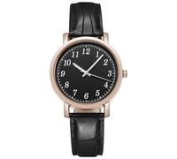 Montre chronographe numérique pour homme - En cuir - Quartz - Montre pour femme, a, taille unique