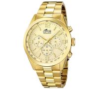 Lotus Montre 18153-2 Homme Quartz Chronographe Acier inox 316L Doré Verre minéral Étanche 5 ATM