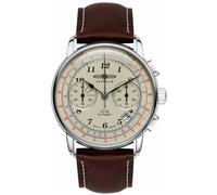 Montre chronographe Zeppelin LZ126 vert brossé rare 7614-5
