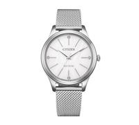 Citizen Montre EM1220-82A Eco-Drive acier inoxydable bracelet milanais 34 mm 5 ATM femme