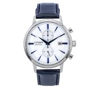 Montre Citizen Eco-Drive Homme Solaire Cadran Blanc CA7069-16A Étanche 50M