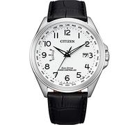 Citizen Montre CB0250-17A Homme Analogique Eco-Drive Radiocommandée 43 mm 10 ATM Bracelet Cuir Noir