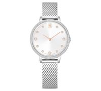 Montre Clarica, Fabriqué en Suisse, Bracelet en métal, Ton argenté, Acier inoxydable OS