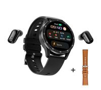 Montre Connect¿¿E 2 En 1 Pour Les Hommes Et Les Femmes",¿¿Tanche Conforme ¿¿ La Norme Ip67,Avec Podom¿¿Tre,Moniteur De Rythme Cardiaque Et De Sant¿¿,Bluetooth Tws,"Mod¿¿Le De 2023 - Type Black