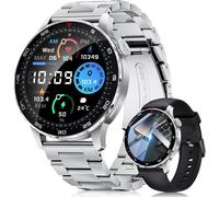 Montre Connect¿¿e Homme avec Appels Bluetooth 750 mAh, 1,43"" AMOLED ?cran Smartwatch avec 120+ Modes Sportifs, Calories/SpO2/Fr¿¿quence Cardiaque/Sommeil Moniteur pour Android iOS Argent