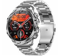 Montre connecte AK75 avec bracelet en acier appels Bluetooth surveillance de la sant tanche montre de sport MONTRE CONNECTEE SPORT