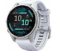 Montre connecte multisport Garmin Fenix 8 43 mm argent/blanc pierre, rf. 010-0