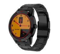 Montre Connectée 1.3' Tft Cardio Podomètre Sommeil Bluetooth 4.0 Acier Inox Noir Yonis