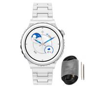 Montre ConnectéE 1,32 Pouces, Composants éLectroniques En Plastique, Rom 256kb, Ram 192kb, éCran Ips Avec Bracelet En CéRamique, Coque ArgentéE