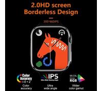 Montre Connectée 2.0 Pouces Écran Tactile IP68 Suivi Cardiaque Et Oxygène Sanguin Bleu YONIS