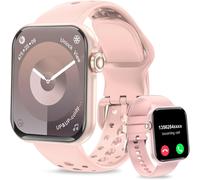 Montre Connectée (2 Straps) Hd 1,83"" Pour Homme Et Femme Avec Appel Bluetooth, Moniteur De Fréquence Cardiaque Et De Sommeil, Étanchéité Ip67, Tracker De Fitness Ios Android, Rose[Mon8300462]