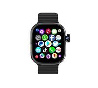 Montre connectée 4G 5G Carte SIM GPS WiFi APP Télécharger Double caméra Howear HW Ultra 3 Appels vidéo NFC Écran AMOLED (Noir)
