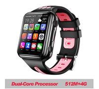 Montre connectée,4G GPS Wifi location étudiant-enfants SmartWatch téléphone H1-W5 android - Type W5 8G black pink- MONTRE BLUETOOTH
