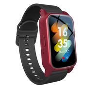 Montre connectée 4G pour seniors avec GPS, SOS, détection de chute, assistance d'urgence et suivi de santé par IA (Rouge A)