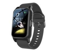 Montre connectée 4G pour seniors avec GPS, SOS, détection de chute, assistance d'urgence et suivi de santé par IA (noire).