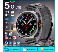 Montre connectée 5G 1:1 unisexe, 32GB, Bluetooth, NFC, IP68 étanche, appels, GPS tracker, boussole, adaptée sport et