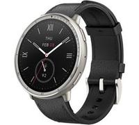 Montre connectée Amazfit Active 2 NFC Bluetooth Gris avec bracelet en cuir Noir + bracelet sport en silicone Rouge A