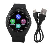 Montre connectée Android, appel GSM, SIM, télécommande, appareil photo, podomètre, Bluetooth (noir)