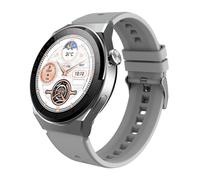 Montre Connectée Appels Bluetooth Suivi Cardiaque Pression Artérielle IP68 Sliver + Silicone Strap Grey YONIS