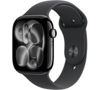 Apple Watch Series 11 GPS + Cellular 42mm Boitier en Aluminium Noir de Jais avec Black Sport Band - S/M