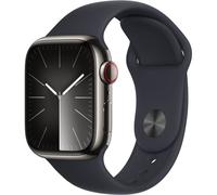 Montre connectée APPLE WATCH Serie 9 Cellular 41mm Acier/Graphite Minuit M/L