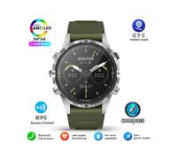 Montre connectée avec boussole extérieure, boîtier argenté, GPS intégré, 5 touches, écran HD 1,6 pouce