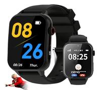 Montre Connectée Avec Détection De Chute Pour Seniors - Alerte Sos, Suivi Gps, Appel D'urgence,Surveillance De La Santé, Ip67, Pour Les Personnes Atteintes De Démence/Maladie D'alzheimer Black