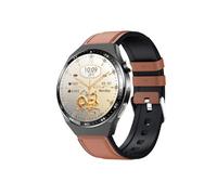 Montre Connectée Avec Ecg, Analyse De La Composition Corporelle, Analyse De La Composition Sanguine (Acide Urique, Lipides Sanguins) Bracelet En Cuir Noir Et Marron
