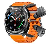 Montre Connectée Avec Écouteurs Intégrés Écran 1.53 Pouces NFC Bluetooth Noir + Orange YONIS